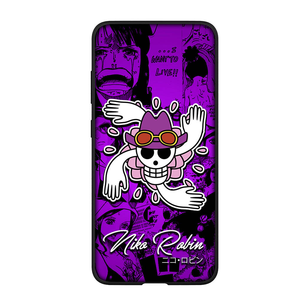 for Samsung Galaxy S24 S23 iPhone 16 15 14 Xiaomi Redmi Note 13 12 11 Plus 9 Pro Max X XR Phone Case Wallpaper Nico Robin One Piece Luffy OPPO Huawei
