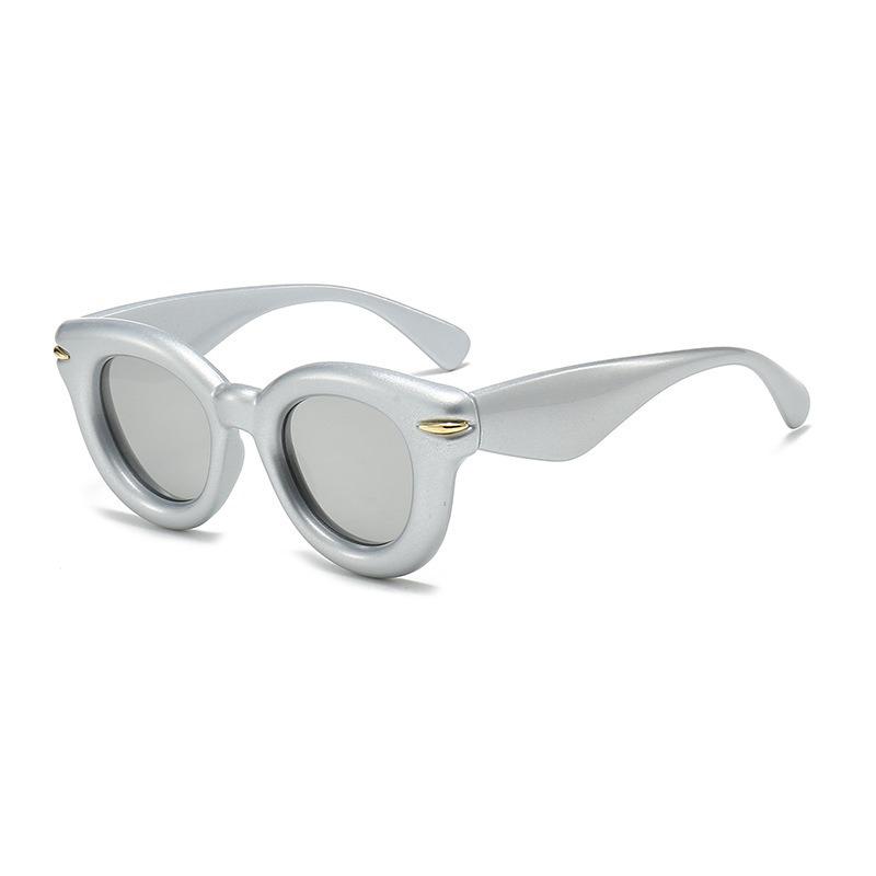 Retro Round Frame UV Protection Slimming Sunglasses for Summer