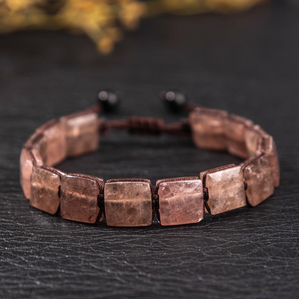 Crystal bracelet, natural amethyst bead, bracelet, natural stone, adjustable wristband,Christmas gift, Valentine's Day gift, girlfriend gift