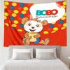Bobo Print Tapestry, Backdrop, Easy Setup, Ideal for Bedroom, Office & Living Room, with Aesthetic Wall Hanging Decor.