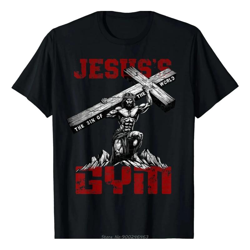 Camiseta Christian Workout, Jesus s Gym, Para Culturistas, M S разноцветный
