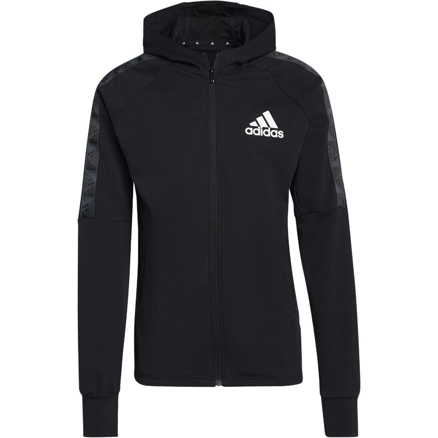 Adidas Jackets Men`s Black Hooded Moderate