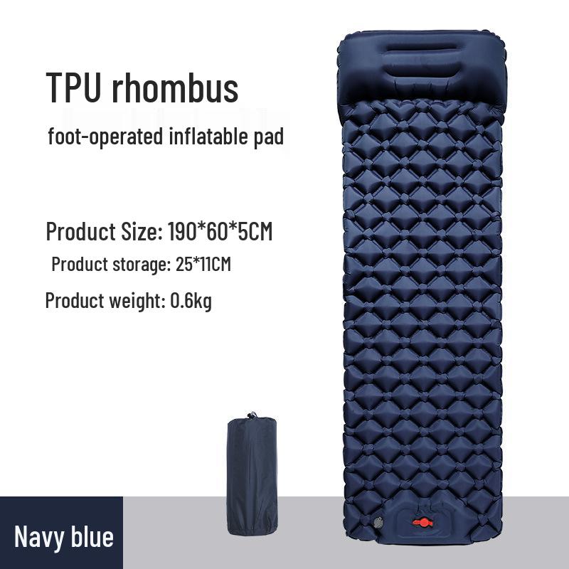 

Надувной коврик для кемпинга из ТПУ, надуваемый ножным насосом: Легкий надувной матрас для улицы, влагостойкий, для альпинизма и сна