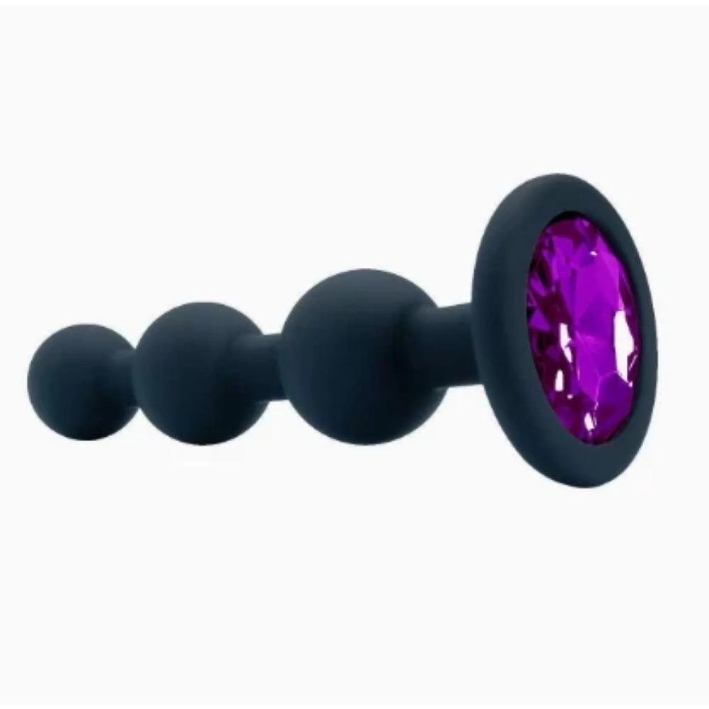 Butt Plug Men Silicone Anal Plug Women Adult Supplies Sex Toy for Couples Female Masturbator with Detachable Acrylic Diamond