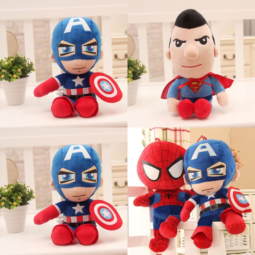Adorable Avengers Super Hero Plush Doll Featuring Spiderman Captain America Ironman