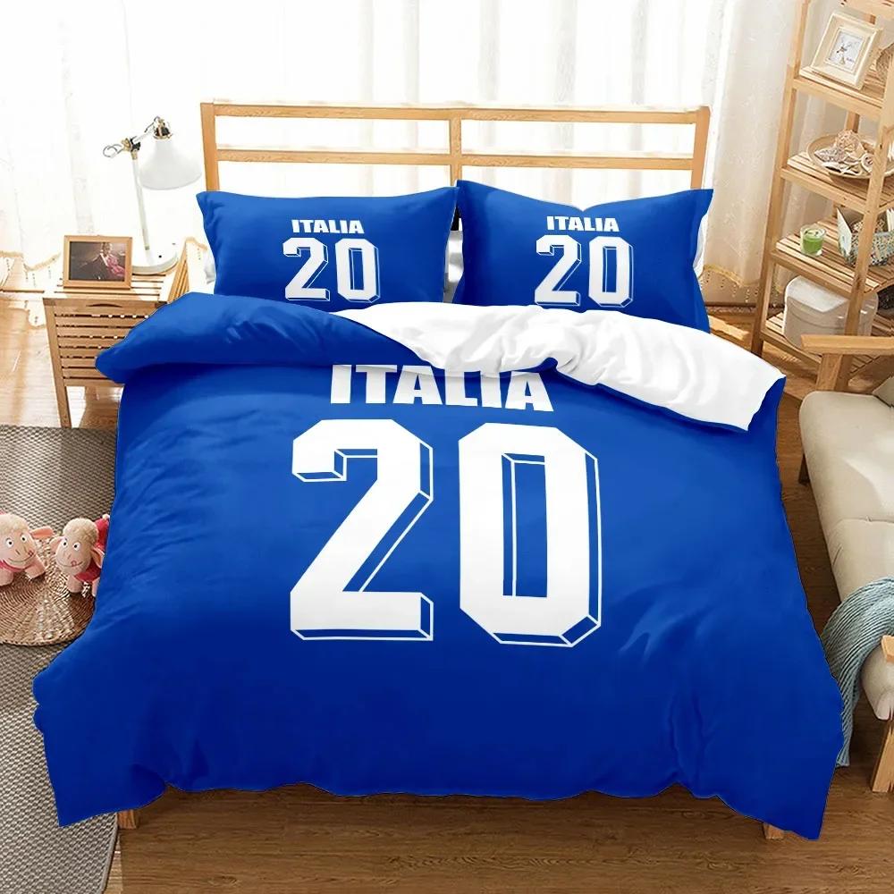 National Soccer Team Core Player Number Comfortable Duvet Cover Pillowcase Bedding Set Children Bedroom Decoration Home Textile