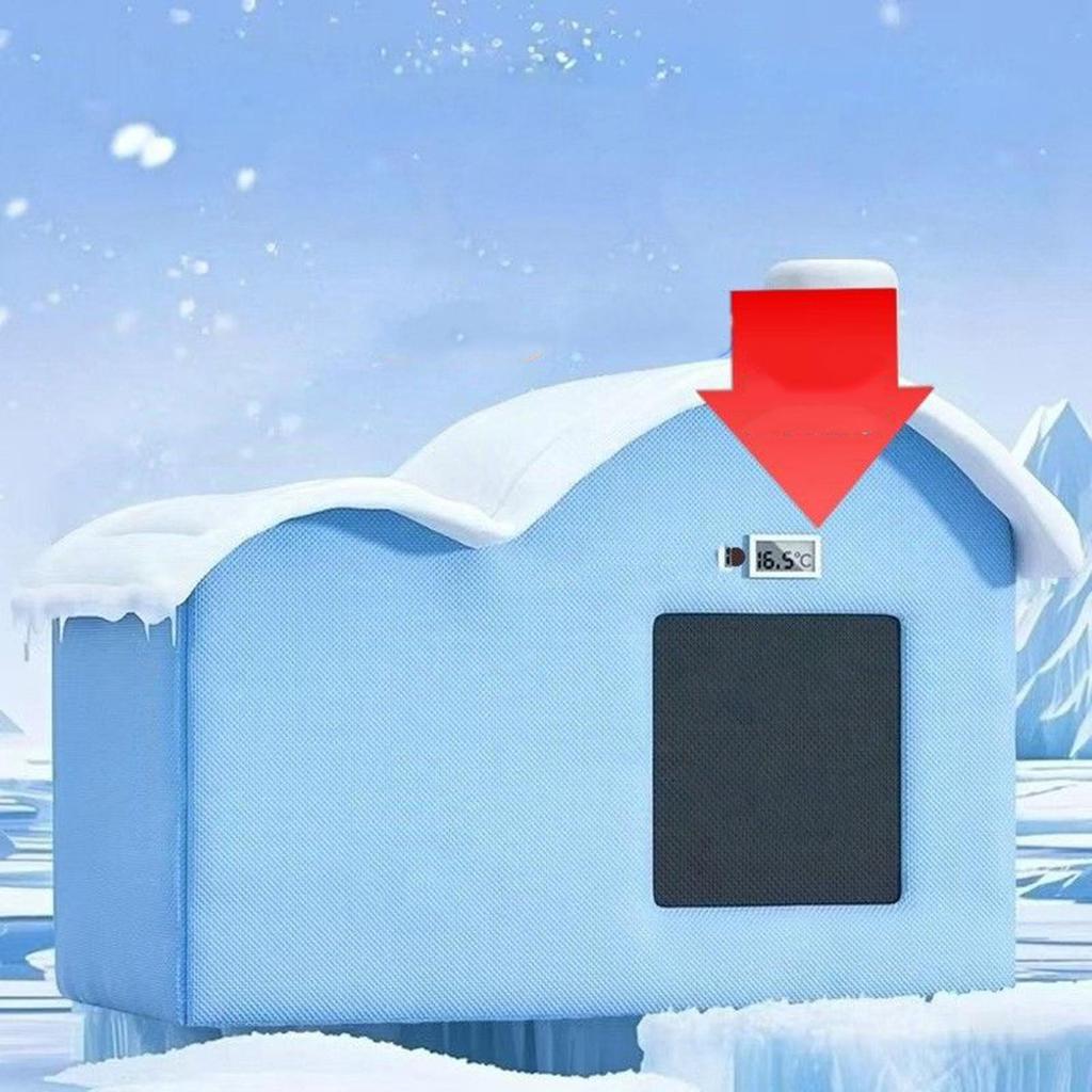 Cooling House Portable Foldable Insulated with Absorbent Bag and Ice Pack Pet Shelter House Puppy Kitten Tent for Outdoor Indoor