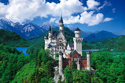 Epoch 2016 Very Small Piece Jigsaw Puzzle, Neuschwanstein Castle in the Sky - Germany (50x75cm), 23-608s, with Glue, Spatula, and Score Ticket