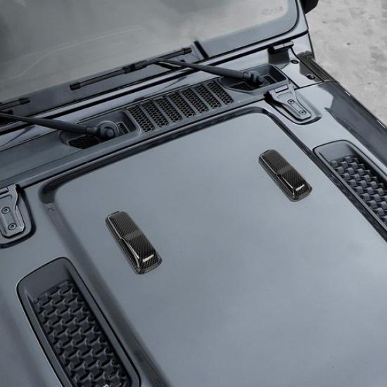 For JL JT Engine Hood Hinge Cover Decor Cover Stickers for Jeep Wrangler JL JT