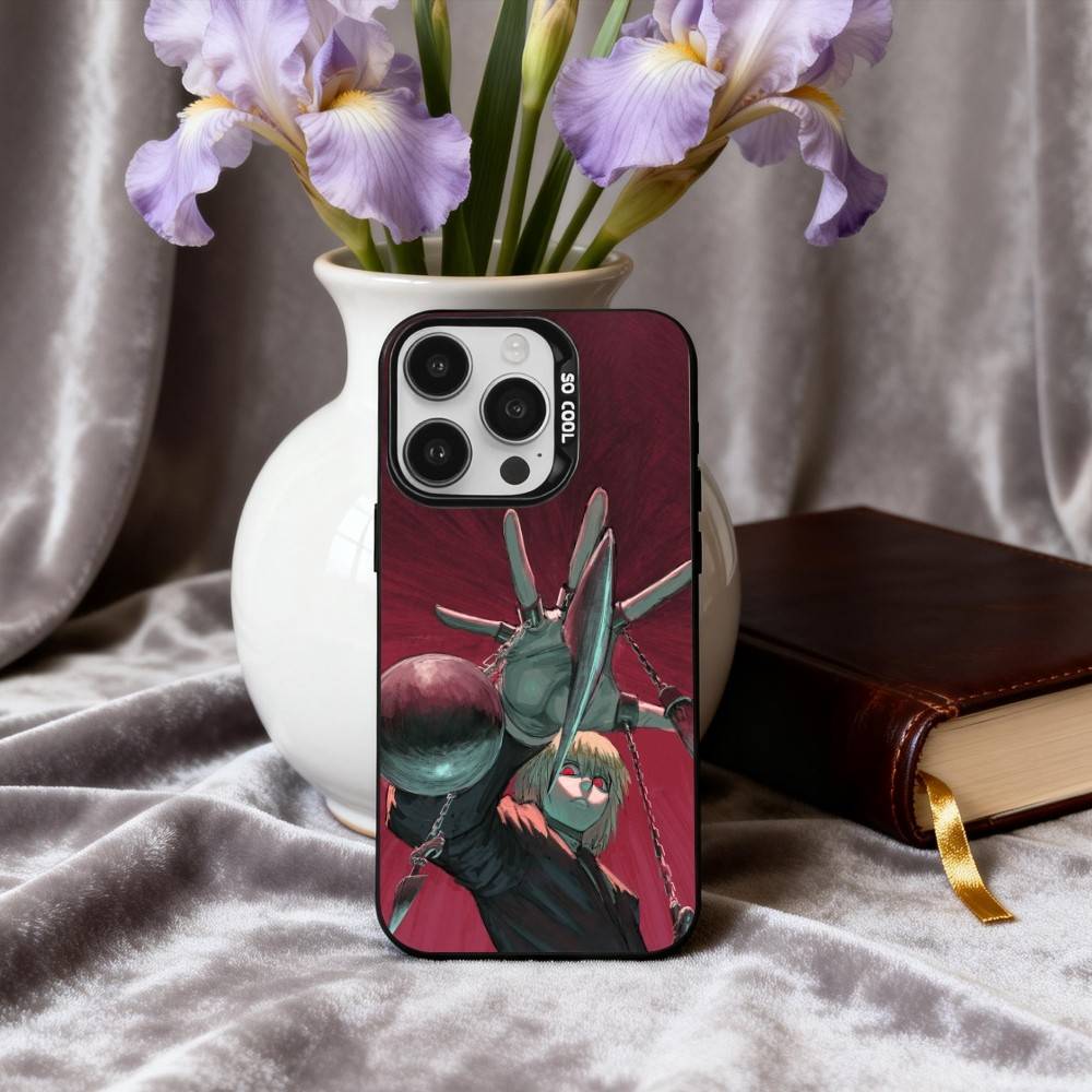 H-Hunter X H-Hunter K-Kurapika Phone Case For iPhone17,16,15,14,13,12,11 Plus,Pro Max Black Candy silver phone case