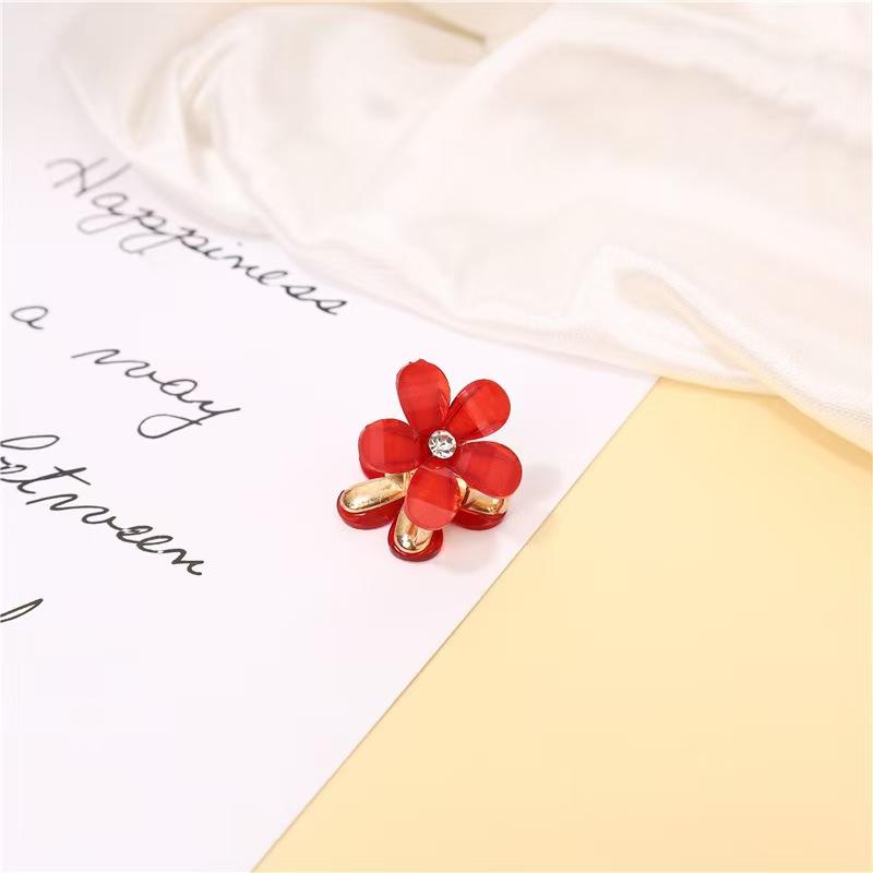 Women Girl Mini Hair Claws Flower Alloy Cute Hairpin Kids Sweet Hair Accessories Spring Clip