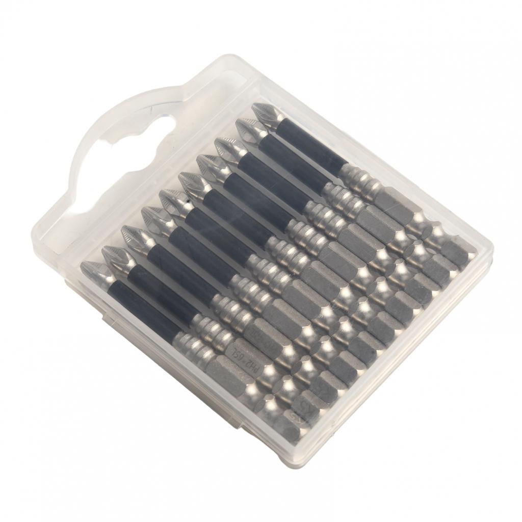 Screw Driver Bit Pack of 10 with Magnetism and High Strength Alloy Steel