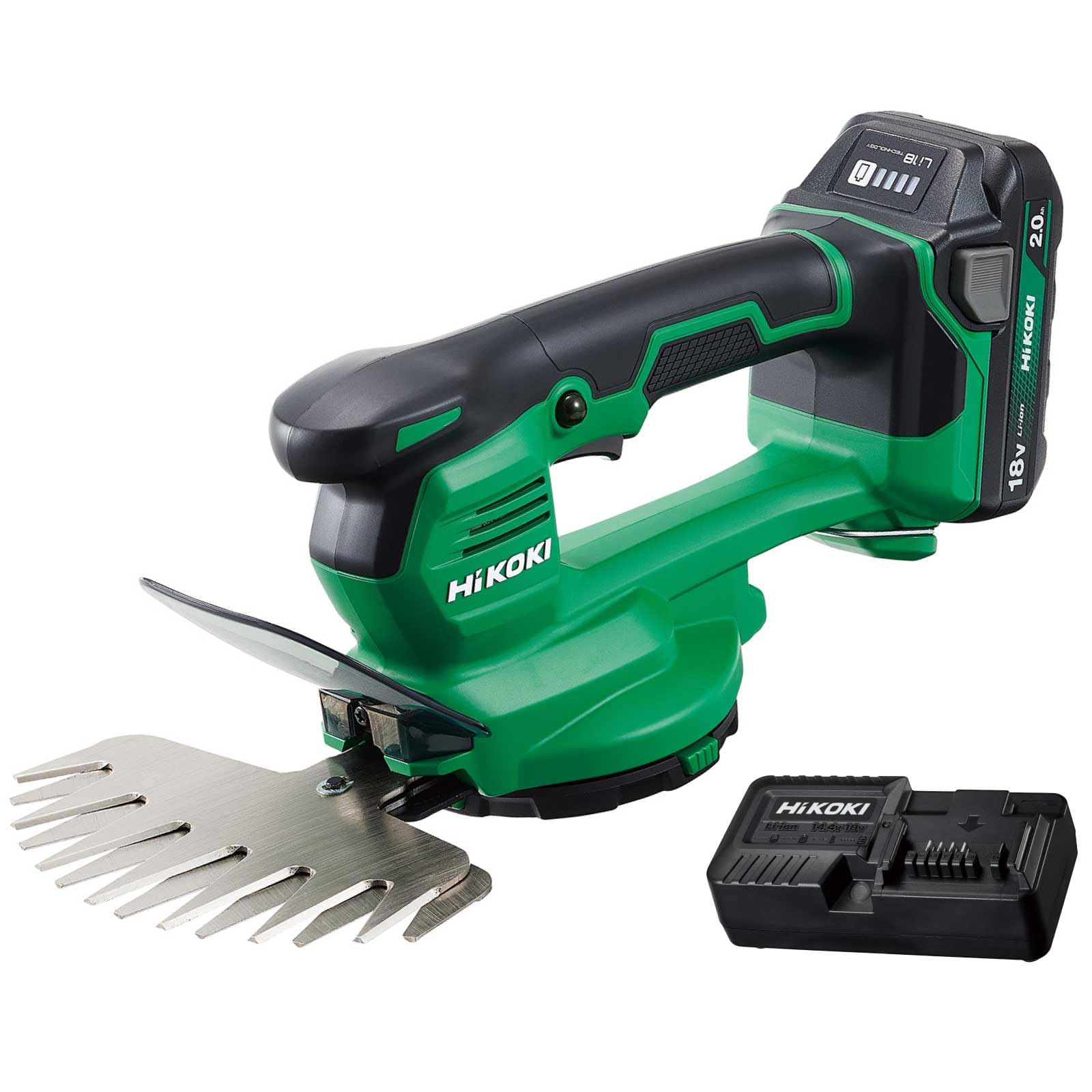 

HiKOKI 18V Cordless Lawn 170mm Cutting Battery Charger Trimmer, Width, 2.0Ah & Included, CG1817DA(BG)