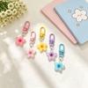 Colorful Transparent Daisy Keychain: Cute Ins-Style Heart Bag Charm