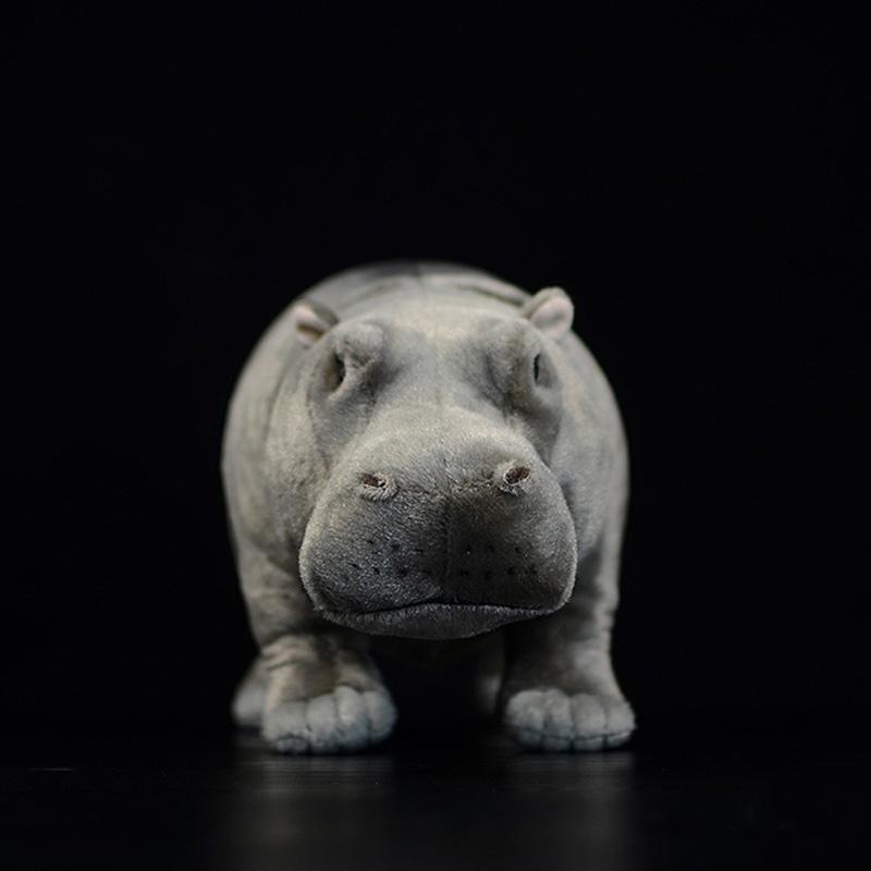 Cute Lifelike High Soft Standing Hippo Stuffed Animal Toys Real Life Hippopotamus Plush Doll Birthday Gift for Kids