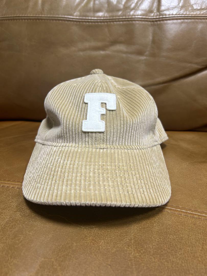 

[USED] Full Count Beige Corduroy Cap with F Embroidery