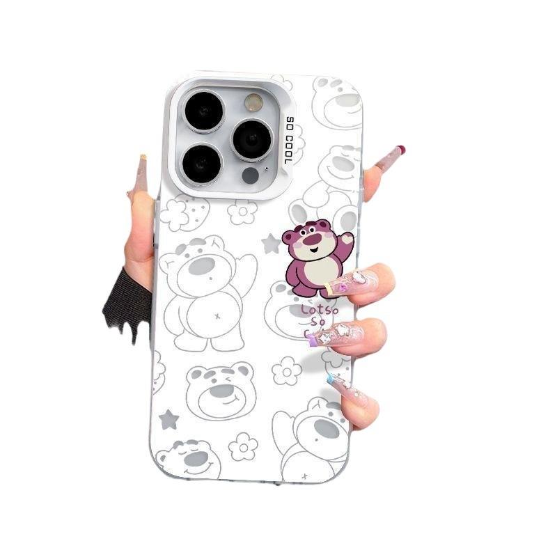 Compatible with Apple 15/14/13 Phone Cases, iPhone 11/12 Pro Max, Strawberry Bear XS Full Coverage, XR Cartoon 78P