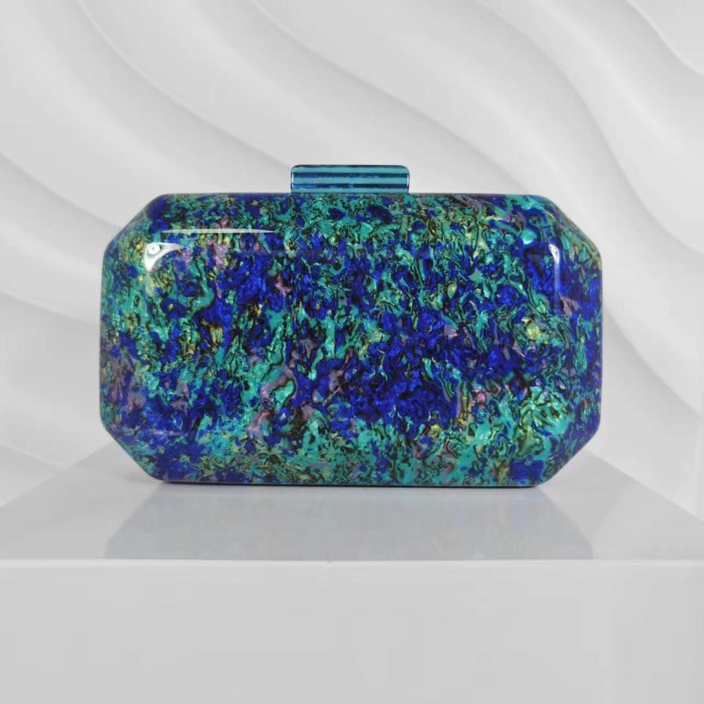 Small bag single shoulder women's messenger bag marble fashion summer beach acrylic dinner bag small square bag