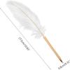 White Feather Ballpoint Pen Black Inks Pen Refillable Ballpoint Pen for School Writing, Signatures Pens and Refills Wedding Signing Pen