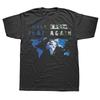 Lustige Make Earth Flat Again Grafik 100% Baumwoll-T-Shirts Herren Damenmode Lässiges T-Shirt Locker Übergroß Streetwear T-Shirt