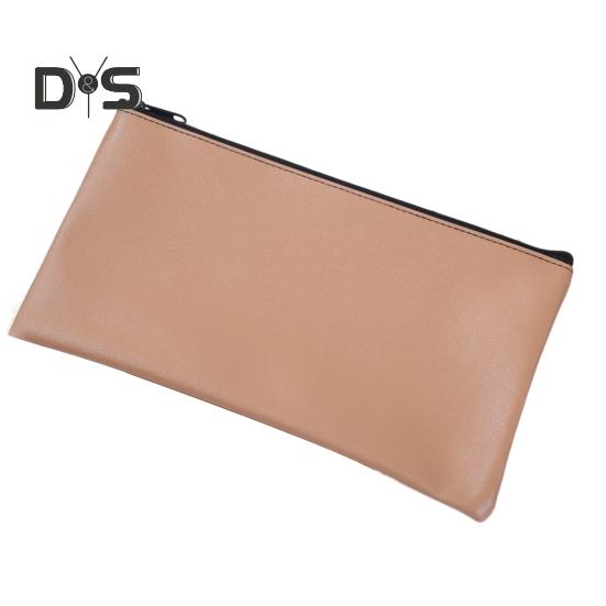 

Пенал из искусственной кожи, застегивающийся на молнию, чехол для денег, ручка, наличные, безопасная банковская сумка для монет, купюр, чеков, счетов, косметики, инструментов