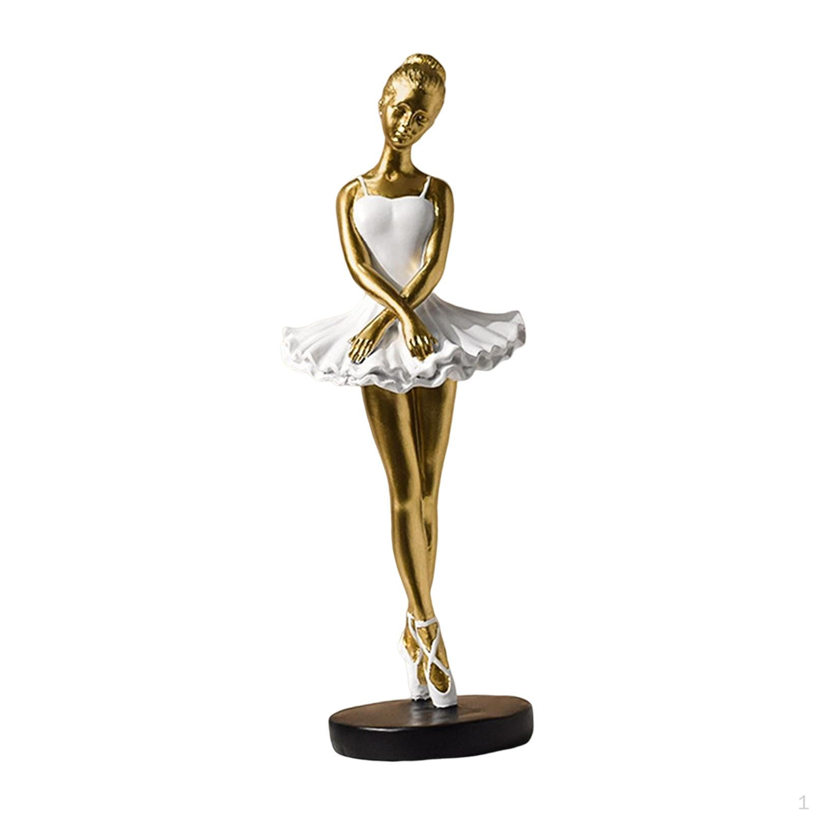 

Statues Figures Statuette Creative Desk Ornament Souvenir Gifts Sculpture Resin Girl Figure for Style C Aureate