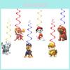 Vibrant Paw Patrol Themed Birthday Party Banner And Spiral Decoration Set For Dogs