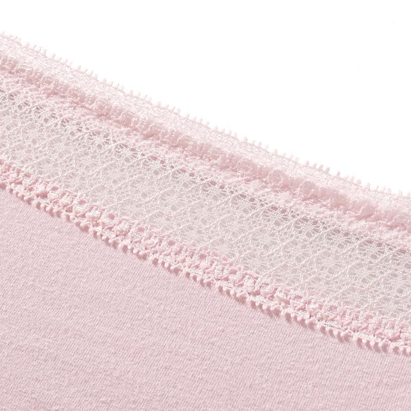 CINOON Tanga de Algodón Sexy para Mujer de Cintura Baja con Ribete de Encaje, Tipo G, Braguitas Suaves, Transpirables y de Ajuste Ceñido