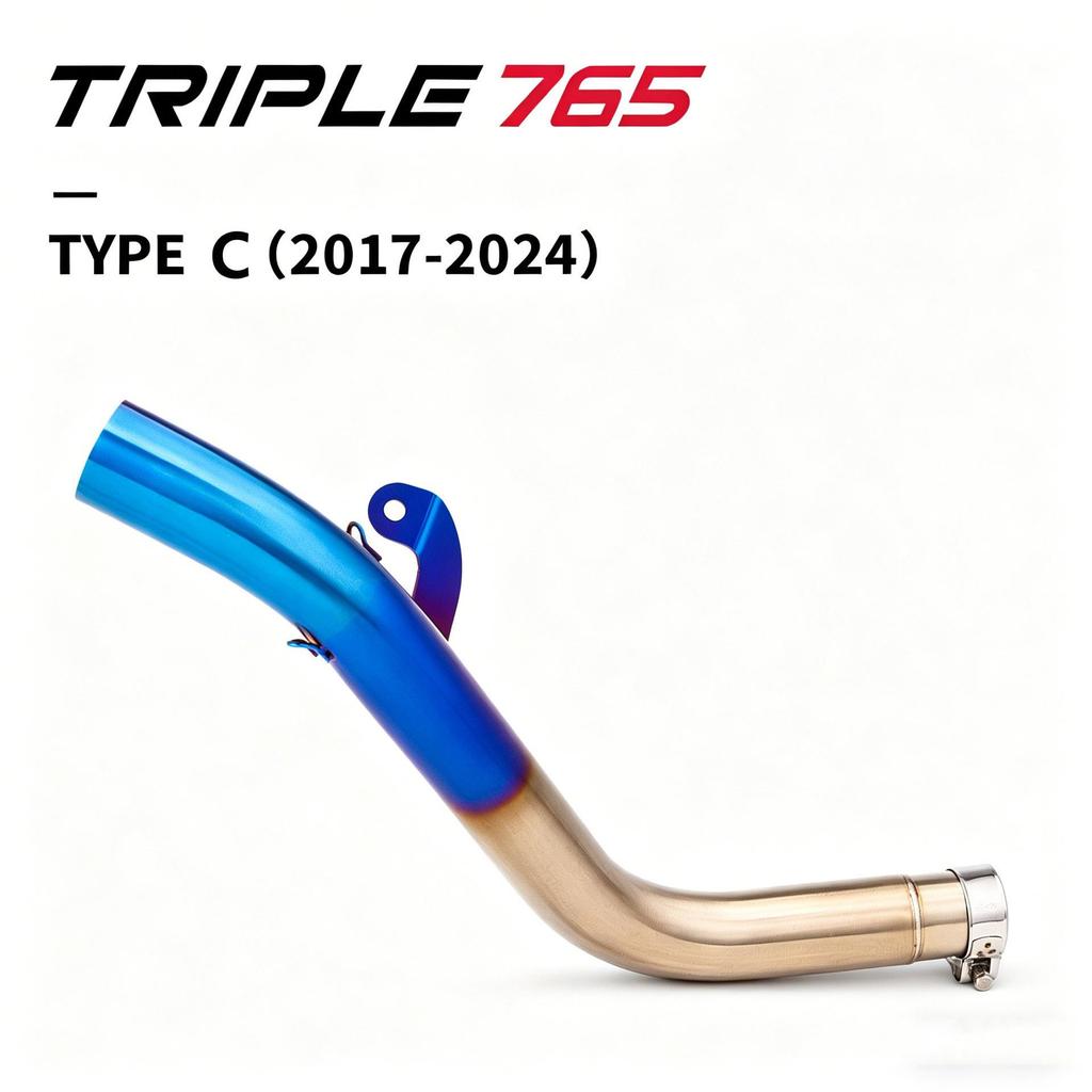 Modified Exhaust Tailpipe for Street Triple 765 (2017-2024) Motorcycle