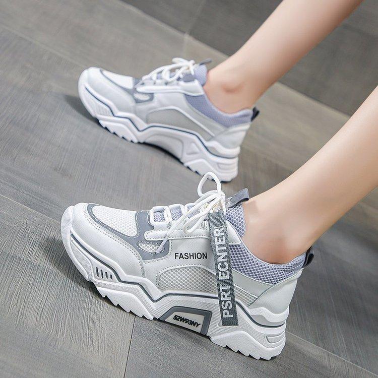 Mixed Batch Women's Shoes  Autumn Rubber Soft Bottom Mesh Breathable Platform Sports Leisure Sports Dad Shoes Women