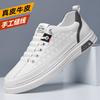 Leather Autumn and Winter New Cowhide Shoes Breathable Board Shoes Soft Sole Soft Surface Four Seasons Versatile Casual Shoes Fashion White Shoes