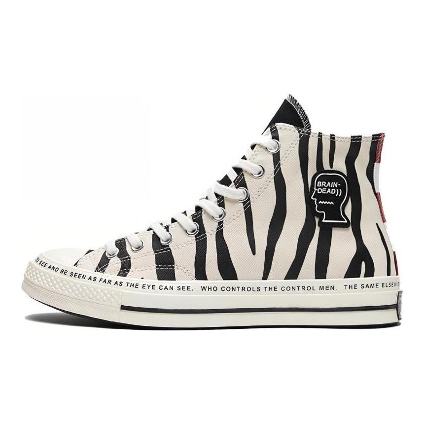 Brain Dead Chuck X Converse Chuck Taylor All Star 70 Chuck Taylor All Star Comfortable Casual High-top Canvas Shoes Unisex Zebra
