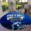 ASTRO BOT Custom Name Round Area Rug,Carpet Rug for Living Room Bedroom Sofa Playroom Decor,Non-slip Floor Mat