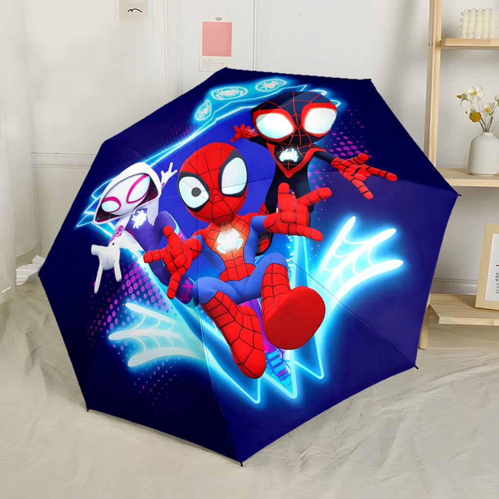 Ultimate Spider-man Adventure Automatic Umbrella Compact & Durable 8-Rib Design Sturdy Construction Durable Everyday Carry Umbrella Elegant Umbrella