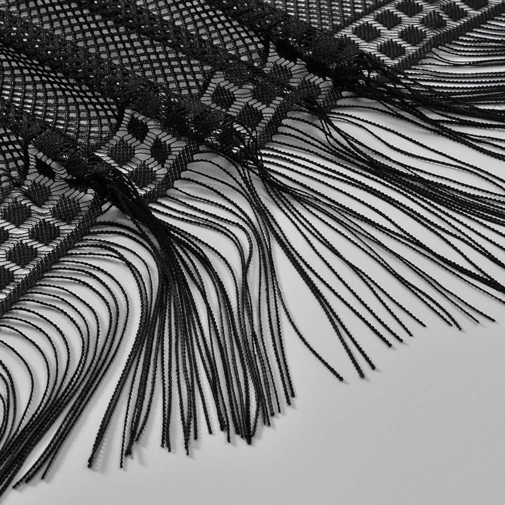 Solid Color Lace Scarf Elegant Triangle Scarf Trendy Women Neckerchief  Women Accessories