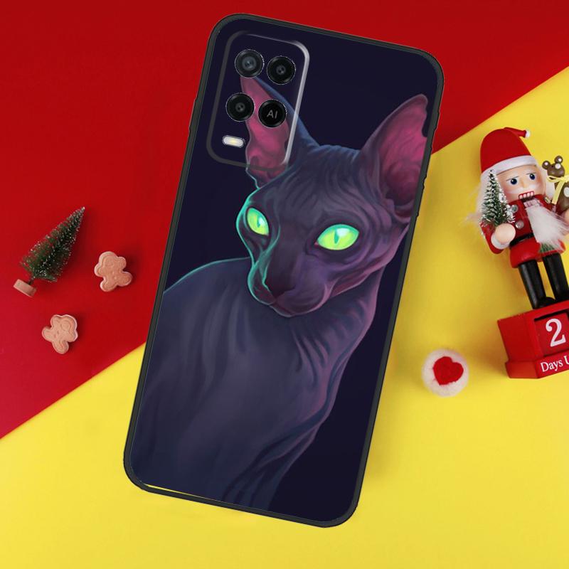 Sphinx Cat For OPPO A96 A76 A16 A52 A72 A92 A98 A78 A58 A5 A9 A15 A17 A77 A53S A57S A94 A74 A54 Case
