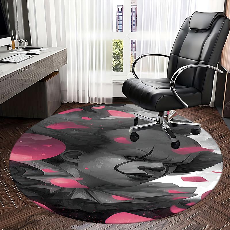 Clown Chair Mat - Round Carpet for Home Decor, Office Use, Living Room, Bedroom, Gift Idea0236b