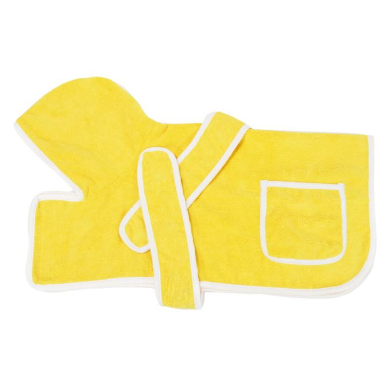 Quick-Dry Pet Robe With Hood Large Dogs Like Golden Retriever Labradors Absorbent Bath Towel After Shower