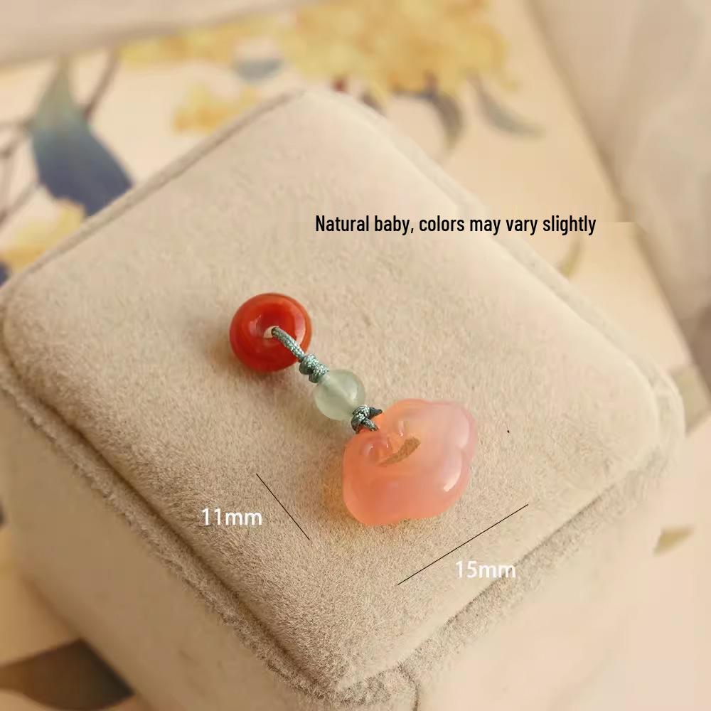 Southern Red Hetian Jade Pendant Beads Bracelet Necklace Accessories