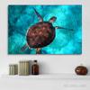Green Sea Turtle Swims Underwater Wall Pictures Canvas Painting Ocean Marine Life Animal Posters Prints for Living Room Decor