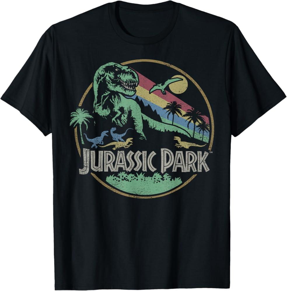 Jurassic Park Blue Purple Fossil Logo New Arrival Mens Tee Shirt Homme Graphic TShirts Men Tshirt for Men Ropa Hombre 2026 New M