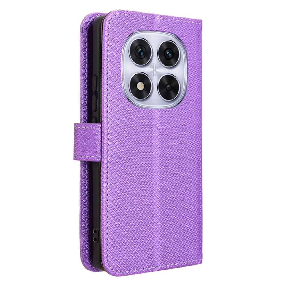 For Xiaomi Redmi Note 14 Pro+ 5G/Note 14 Pro 5G/Poco X7 5G Case PU Leather Diamond Texture Wallet Phone Cover