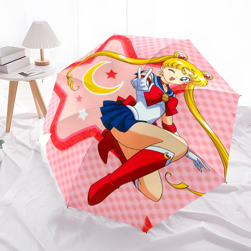 1pc Sailor Moon Umbrella, Sun Protection, And UV Shielding. It Has Eight Sturdy Ribs for Outdoor Use And Perfect As a Holiday Gift