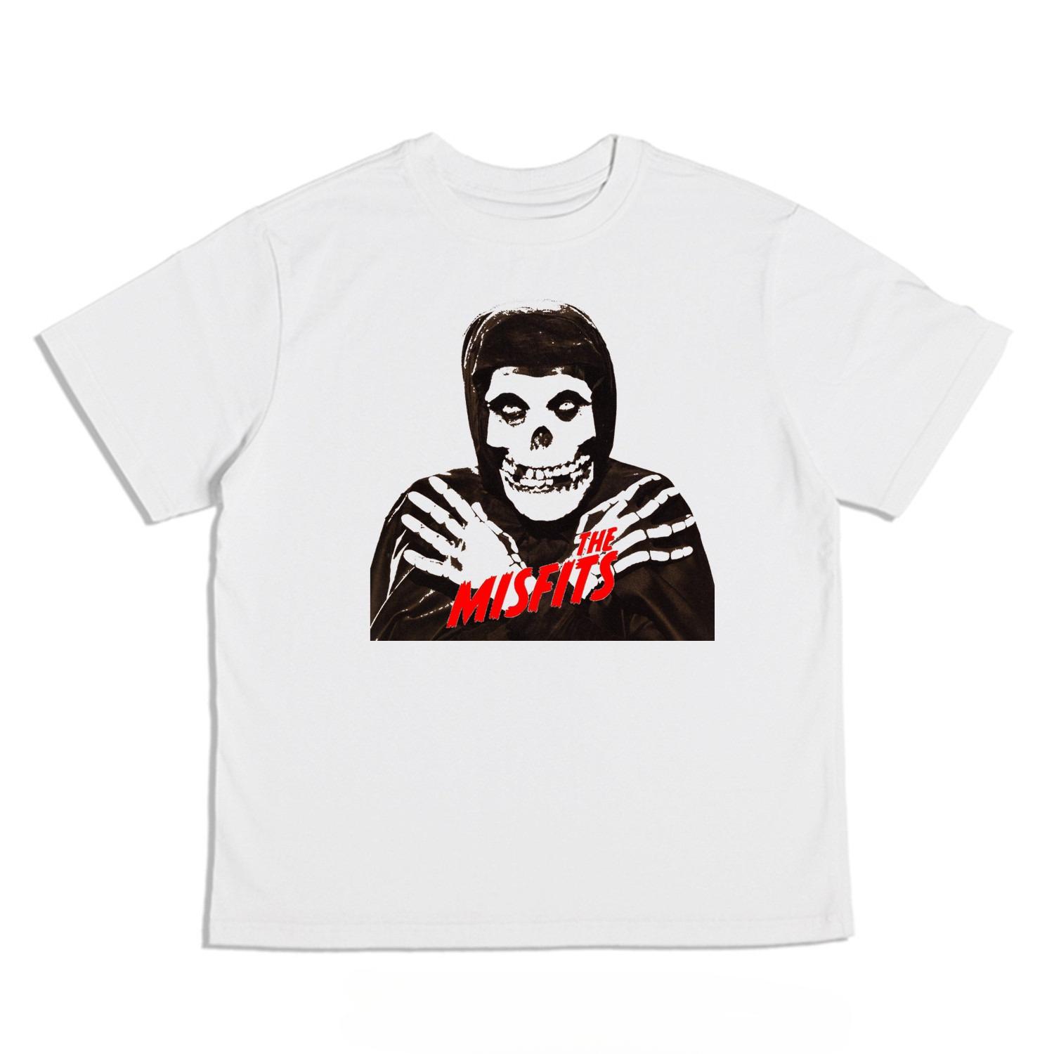 

Rock Band THE MISFITS Nonconformist Tshirt with Printed Design Short Sleeve Pure Cotton Loose Fit Suitable for Both Men Women M