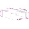 Coffee Table Black Oak Look 100 X 100 X 35 Cm Engineered Wood