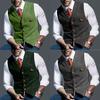 Men's Casual Plaid Vest European And American Style Slim Fit Polyester Fiber Spring And Autumn Season