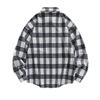 Men's Loose Plaid Retro Long-sleeved Shirt Jacket Large Size Fashion Casual Cardigan Handsome Shirt