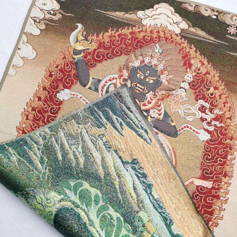 36" Tibet Tibetan Cloth Silk Rulai Tara Troma Nagmo Goddess Tangka Thangka Mural