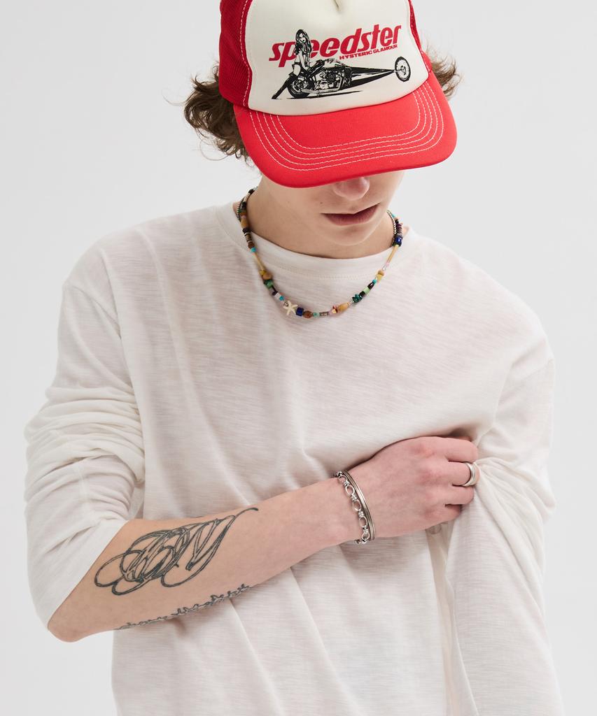 LEIRE Slub Back Line Long Sleeve T-Shirt [Ivory]