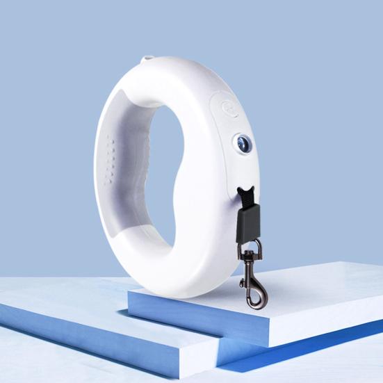 360 Degree Anti-Slip Handle Retractable Small Medium Dog Nylon Leash with LED